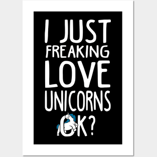 Funny Unicorn Gift Posters and Art